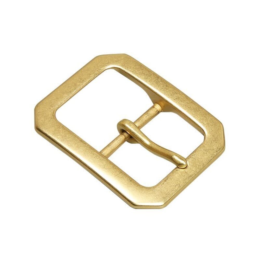 6439 Soild Brass Square Single Prong Center Bar Belt Buckle 1.6"40mm